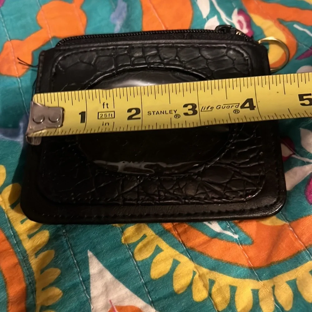 🔥BLACK LEATHER ZIP POUCH WALLET